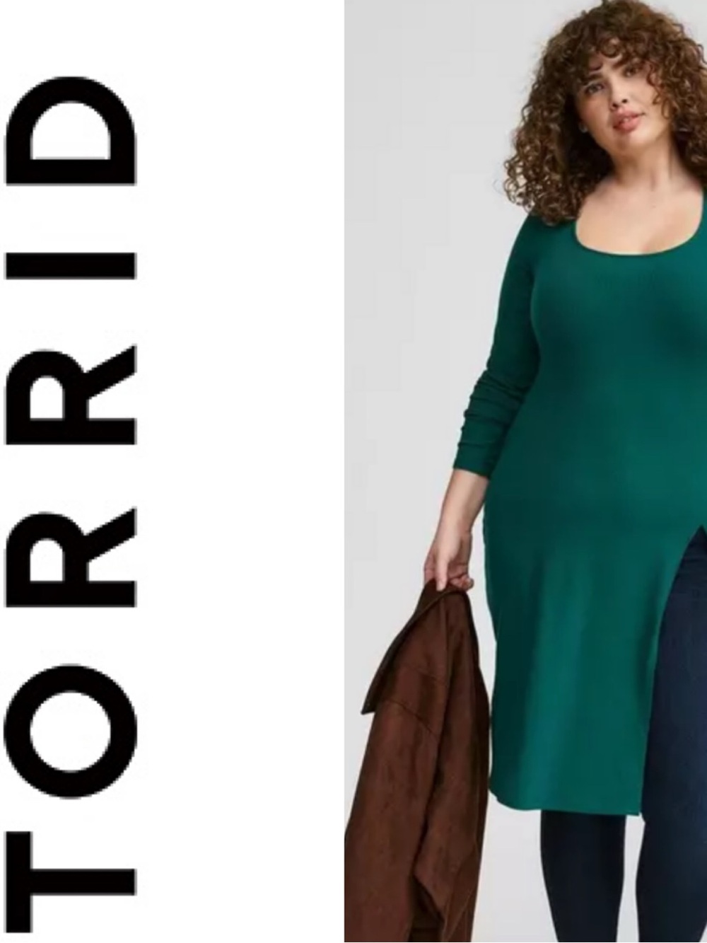 TORRID Super Soft Rib Scoop Neck Asymmetrical Hem Top Black Size 0/L